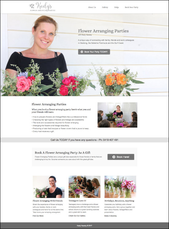keelys flowers website
